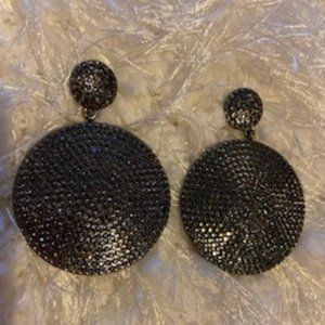 Large round dangle earrings